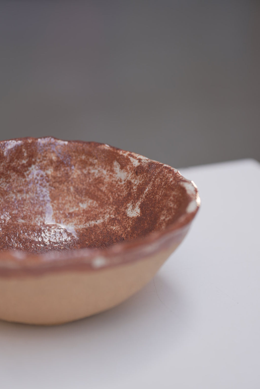 Share bowl - White/Brown gloss