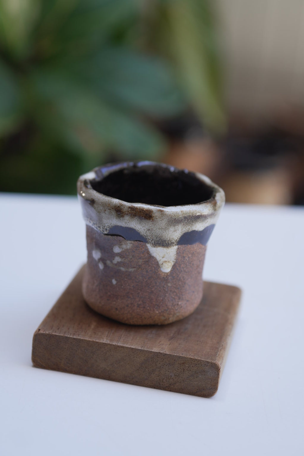 4oz Tento Clay Cup - Brown Charcoal